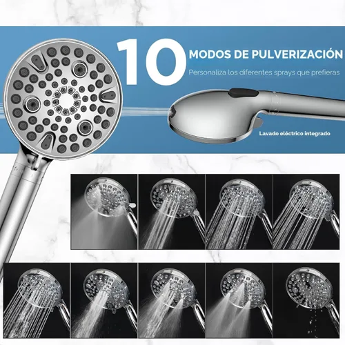 Miniatura 5 de MakeFit Combo de Cabezal de Ducha de Lluvia con Doble Filtro, Cabezal de Ducha de Mano con Barra Ajustable - Cabezal de Ducha de Lluvia y Cabezal