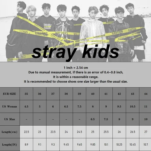 Miniatura 3 de KPOP Zapatos deportivos para niños Stray Bang Chan Lee Know ChangBin Han I.N Felix HyunJin Seungmin Hiphop Zapatos de lona de caña alta
