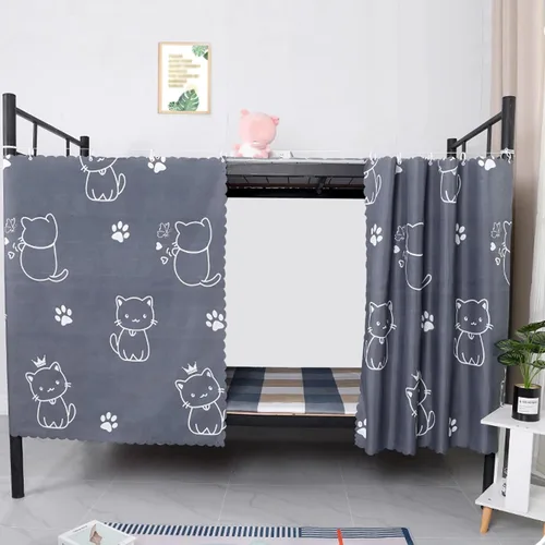 Miniatura 6 de Linda cortina de litera inferior para dormitorio de estudiantes, tela opaca mosquiteras, ropa de cama, tienda de campaña, toldo para cama