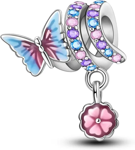 Miniatura 100 de Hapour Dijes de plata de ley 925 para pulseras, collar, joyería europea, colgante de cuentas para mujeres y madres