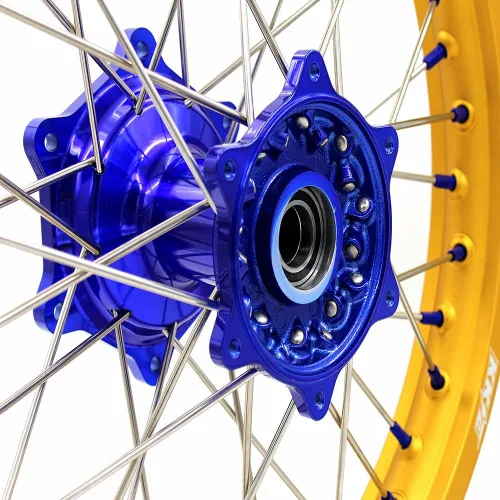 Miniatura 9 de KKE 1.6 x 21/2.15 x 18 ruedas de fundición de Enduro para YAMAHA YZ125 YZ250 1999-2026 YZ250F YZ450F 2003-2026 YZ250F WR250F WR450F 2026 borde dorado