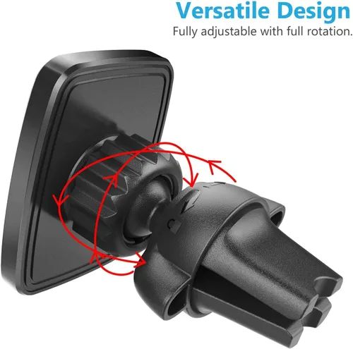 Miniatura 7 de WixGear Soporte magnético para teléfono para automóvil, universal con bloqueo de giro para ventilación de aire, soporte magnético para teléfono