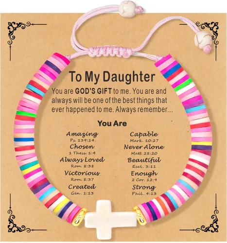 Miniatura 54 de Regalos navideños para niños, niñas adolescentes, mujeres, linda pulsera de cruz para niñas, regalos de Navidad cristianos para mujeres, ideas