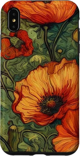 Miniatura 11 de iPhone 16 Floral Van Gogh Style Poppy Flower Case