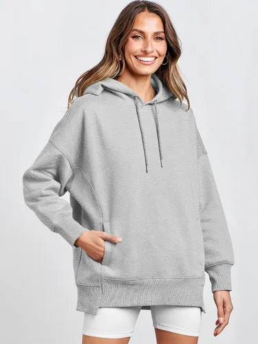 Miniatura 2 de ANRABESS Sudaderas con capucha de gran tamaño para mujer, sudadera de forro polar 2024, trajes de moda para adolescentes y niñas