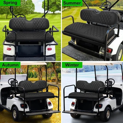Miniatura 7 de Fundas de Asiento Trasero para Carrito de Golf para EZGO Club Car Yamaha Solo para Asiento Trasero del Mercado de Repuestos - Cuero Marino Premium