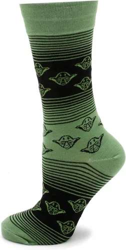 Cufflinks Inc. Calcetines Yoda Ombre Stripe, talla única (hasta la talla 12 de hombre) con licencia oficial de Lucasfilm LTD., Verde