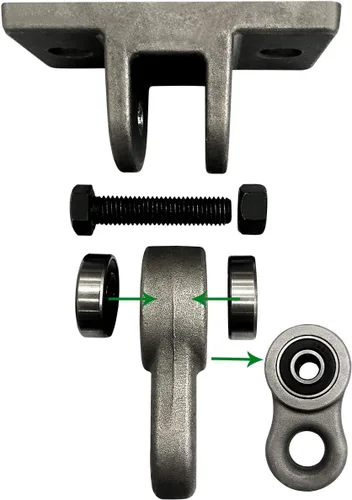 Miniatura 15 de ABUSA - Ganchos resistentes para columpios negros con tornillos y roscas incluidos, capacidad de más de 5000 libras, para patios de juegos, 2