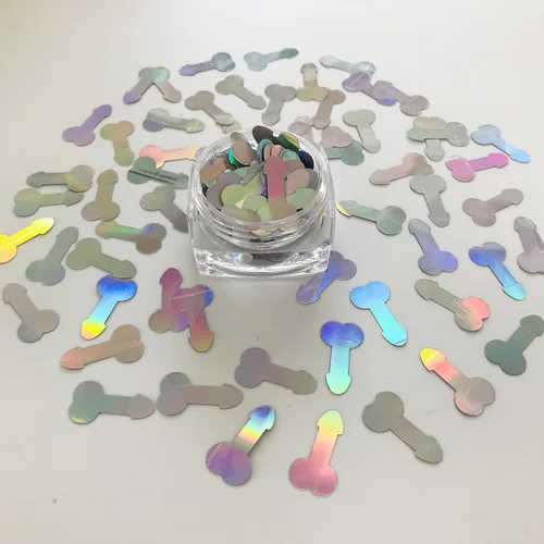 Miniatura 18 de Paquete de 0.35 onzas por paquete, astilla de 0.47 pulgadas con purpurina de huesos grandes, para festivales, rave, maquillaje, rostro, cuerpo