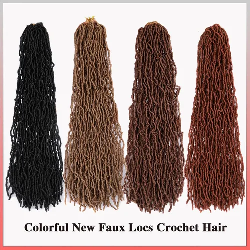 Miniatura 6 de Paquetes de 7 extensiones de rastas de cabello sintético de 28 pulgadas / 71 cm., color pelirrojo, extensiones de cabello de ganchillo suaves