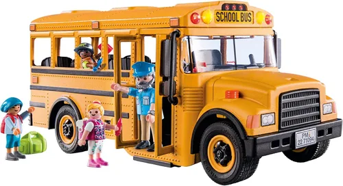 Miniatura 10 de Playmobil Autobús escolar con accesorios y 4 figuras