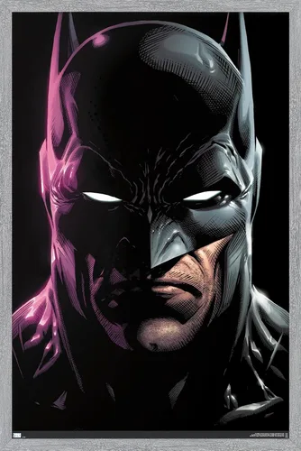 Miniatura 15 de Trends International DC Comics Batman - Póster de pared de retrato de 22.4 pulgadas de largo x 14.7 pulgadas, versión enmarcada en madera de granero