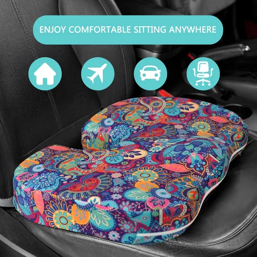 Miniatura 6 de Cojín ergonómico para aliviar el dolor de coxis, cojín de asiento de espuma viscoelástica para aliviar la presión, cojín de coxis para el dolor