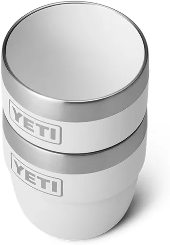 Miniatura 7 de YETI Rambler - Vaso apilable de 4 onzas, acero inoxidable, taza de café/espresso aislada al vacío, 2 unidades Blanco