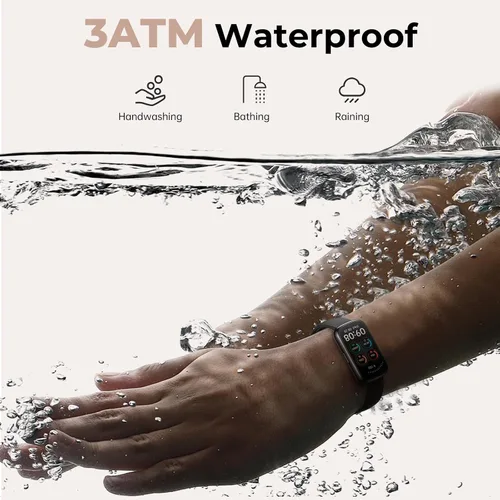 Miniatura 6 de Pulsera de fitness para mujeres y hombres, reloj inteligente con monitor de oxígeno en sangre, frecuencia cardíaca 24/7, monitor de sueño, calorías