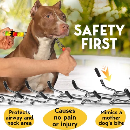 Miniatura 3 de PetJett Collar de Púas para Perros Collar de Entrenamiento Ajustable Collar de Ahogo para Perro Liberación Rápida Collar de Pellizco para Perro