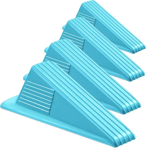 Miniatura 25 de Frienda 4 Piezas Topes de Puerta Jumbo Resistentes Tope de Puerta Alto hasta 2 pulgadas Cuña Alta TPR Cuña Grande Apilable Gran Tope de Goma