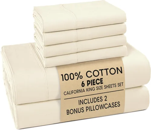 Miniatura 104 de Casa Platino Sábanas de cama individual XL, sábanas de 100 % algodón con 2 fundas de almohada, tejido percal crujiente y sensación acogedora, verde