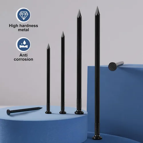 Miniatura 2 de Uñas de hardware de 1 pulgada, (1351 unidades), uñas negras de 2 libras, uñas para colgar imágenes, uñas pequeñas, uñas de pared, uñas de madera