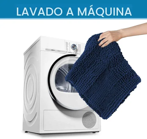 Miniatura 7 de H.VERSAILTEX Juego de alfombras de baño azul marino de 2 piezas, juego de tapetes de baño antideslizantes, extra absorbentes, suaves y esponjosas, a