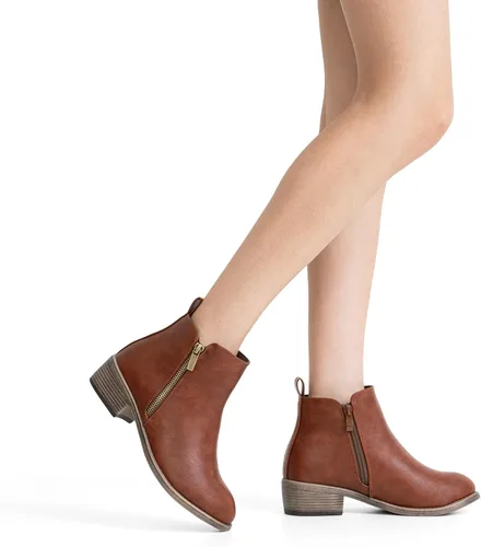 Miniatura 2 de Botines JEOSSY de tacón grueso y bajo para mujer