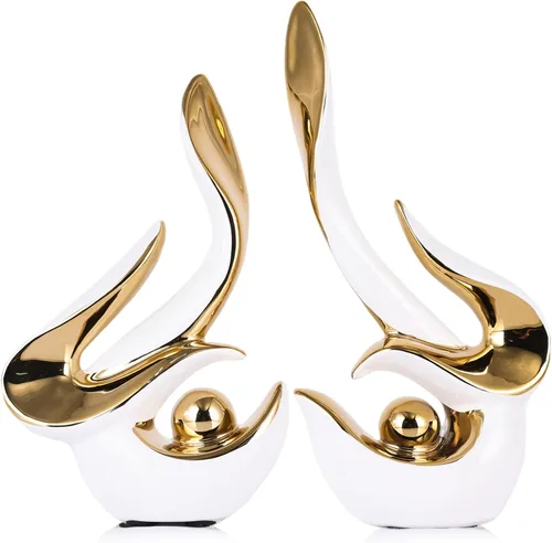 Miniatura 7 de XMGZQ Arte Abstracto Moderno de Mediados de Siglo Decoración del Hogar Decorativo, Estatuas de Porcelana para Sala de Estar Centros de Mesa de Mesa