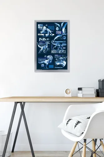 Miniatura 35 de Trends International Jurassic World: Fallen Kingdom - Póster de pared con cuadrícula, 14.725 x 22.375 pulgadas, versión enmarcada de madera