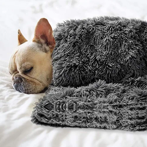 Miniatura 6 de Manta de cama para mascotas, manta de forro polar esponjoso para perro, manta suave para cachorros, gatos, gatitos, S, M, L, XL, manta sherpa Rosa