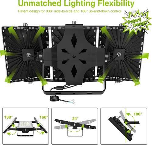 Miniatura 16 de STASUN - Luz de inundación LED para exteriores, 150 W, 15000 lúmenes, 6000 K, luz blanca IP66, impermeable, luz de estacionamiento comercial, 3