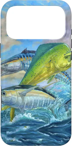 Miniatura 21 de iPhone 13 lindo Mahi Mahi verde pesca atún caso