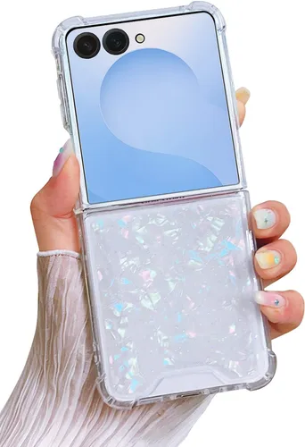Miniatura 11 de Compatible con Samsung Galaxy Flip 4, funda transparente con flores secas prensadas, para mujeres y niñas, TPU suave a prueba de golpes, funda