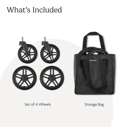 Miniatura 2 de UPPAbaby Ruedas todo terreno para cochecito Vista, Vista V2 y Vista V3, duraderas para nieve y adoquines, fijación rápida, incluye cuatro, ruedas