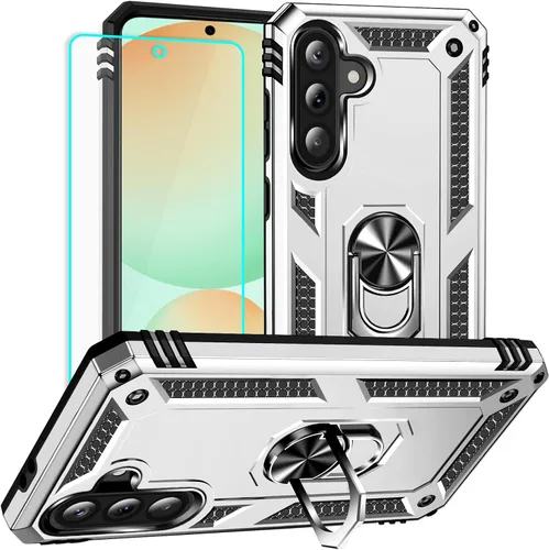 Miniatura 15 de Yiakeng Funda para Samsung A52, Galaxy A52 con protector de pantalla HD, fundas protectoras de grado militar con anillo para Samsung Galaxy A52 5G