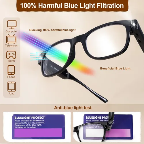 Miniatura 5 de USB Rechargeable Led Reading Glasses Lighted Eyewear for Women Men