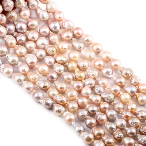 Cuentas de perlas barrocas naturales irregulares cultivadas de agua dulce perlas sueltas para mujer, colgantes, aretes, fabricación de joyas, 14.2