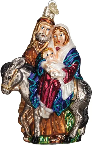 Old World Christmas - Adornos de vidrio soplado para el árbol de Navidad, regalos espirituales, viaje a Egipto, decoración de navidad artesanal,