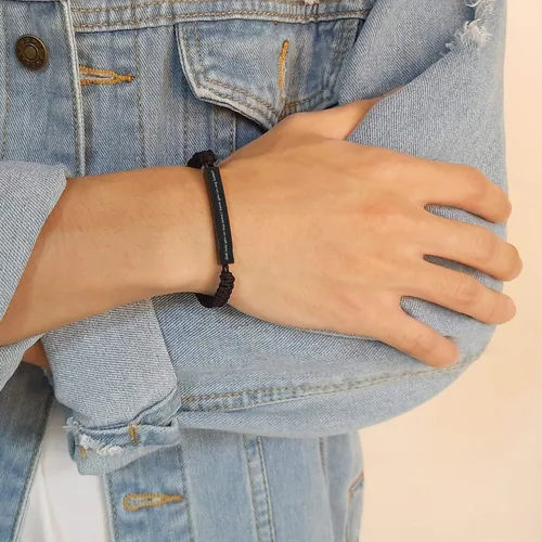 Miniatura 75 de Pulsera de urna personalizada para cenizas, recuerdos de joyería de cremación para mujeres y hombres, pulsera ajustable de cuerda tejida hecha a