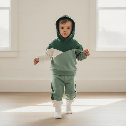 Miniatura 213 de Conjunto de ropa de otoño e invierno para bebé y niño, sudadera larga con capucha y pantalones para niños pequeños, 6, 12, 18, 24 meses, 2T