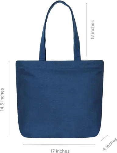 Miniatura 130 de Ecoright Bolsa de lona estética para mujer, bolsa grande con cremallera y bolsillo, bolsa de mano para mujer, para yoga, trabajo, playa