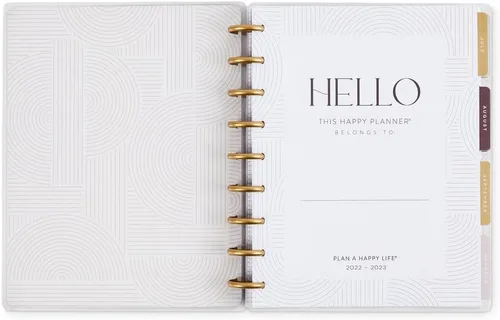 Miniatura 7 de Happy Planner - Planificador clásico de 18 meses mensual/semanal, por hora, 7 x 9-1/4 pulgadas, logra la grandeza, julio de 2022 a diciembre