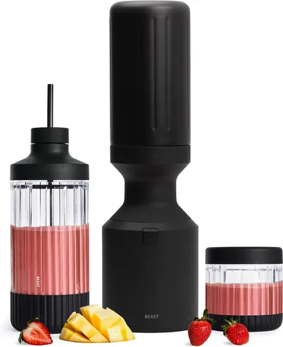 Miniatura 10 de Beast Mega 1200 Acero inoxidable Batidora de encimera de alta calidad Batidos, batidos, salsas, salsas porciones Lg Mezcla hielo + frutas