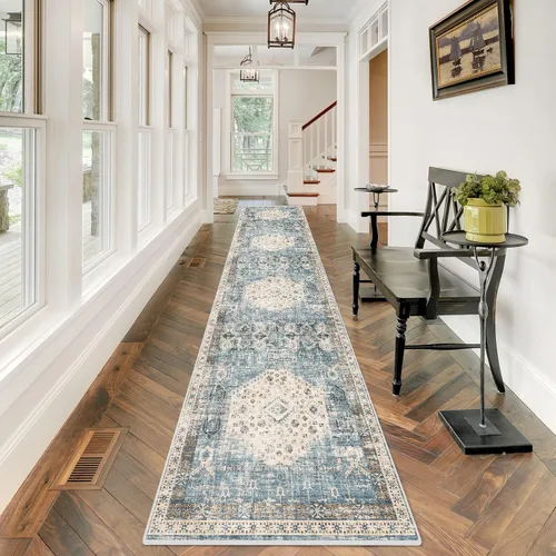 Miniatura 79 de RUUGME Alfombra Pasillera Lavable 2'6x12 - Alfombra de Pasillo con Respaldo Antideslizante Alfombras Resistentes a Manchas para Sala de Estar