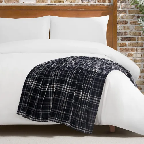 Miniatura 42 de Lucky Brand Camper Plaid Verde Oliva 50"x70" Manta de Felpa Acogedora - Manta de Microfibra Premium para Comodidad y Estilo Lujosos