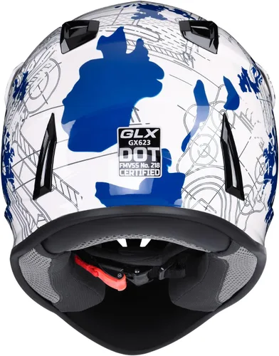 Miniatura 5 de GLX GX623 - Conjunto de casco para ATV/moto de tierra para jóvenes - Camuflaje, Pequeño - DOT