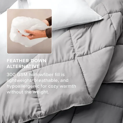Miniatura 7 de Bare Home - Edredón Queen – Colores reversibles – Alternativa a la pluma de ganso – ultra suave – Serie 1800 Premium – Calidez para todas las 05