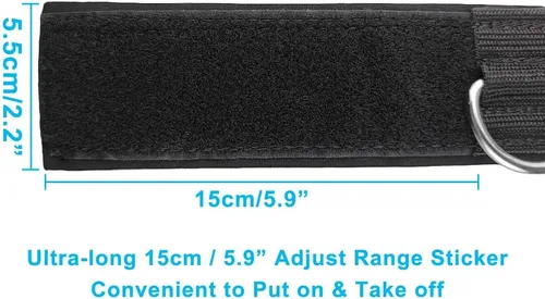 Miniatura 4 de Correas acolchadas de tobillo para máquina de cable, puños de tobillo con bolsa gratis, ideal para crossfit, fisicoculturismo, gimnasio