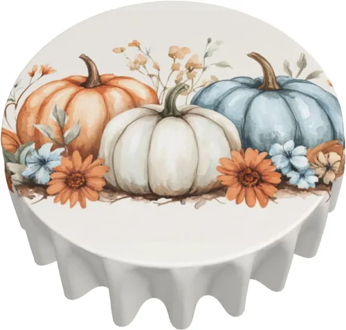 Miniatura 15 de Mantel redondo de 60 pulgadas, mantel de estrellas rojas y blancas (apto para mesa de 20 a 47 pulgadas) para cenas, reuniones familiares, decoración