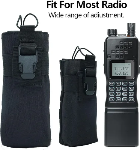 Miniatura 2 de AR-152 Soporte táctico para radio – compatible con Molle, funda de nailon para GPS, teléfono, UV-5R, radio bidireccional de 3800 mAh, walkie talkies