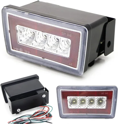 Miniatura 9 de iJDMTOY Lente transparente con reflector rojo 3 en 1 luz antiniebla trasera LED completa compatible con Subaru Impreza WRX/STI, Crosstrek, función