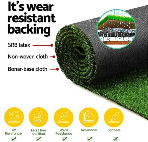 Miniatura 3 de Alfombra de Césped Artificial Turf, 0.4 pulgadas Alfombra de Césped Falso para Interiores y Exteriores para Perros, Mascotas, Césped Sintético